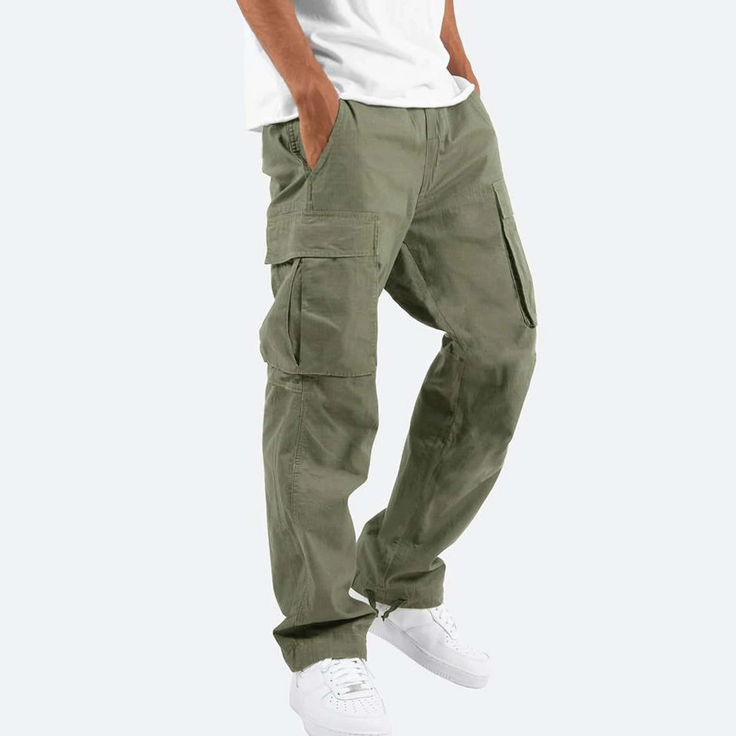 Pantaloni Uomo Taglio Dritto Gamba Regolare