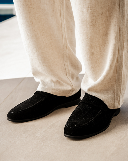 Mocassini Uomo Pelle Scamosciata Casual Business