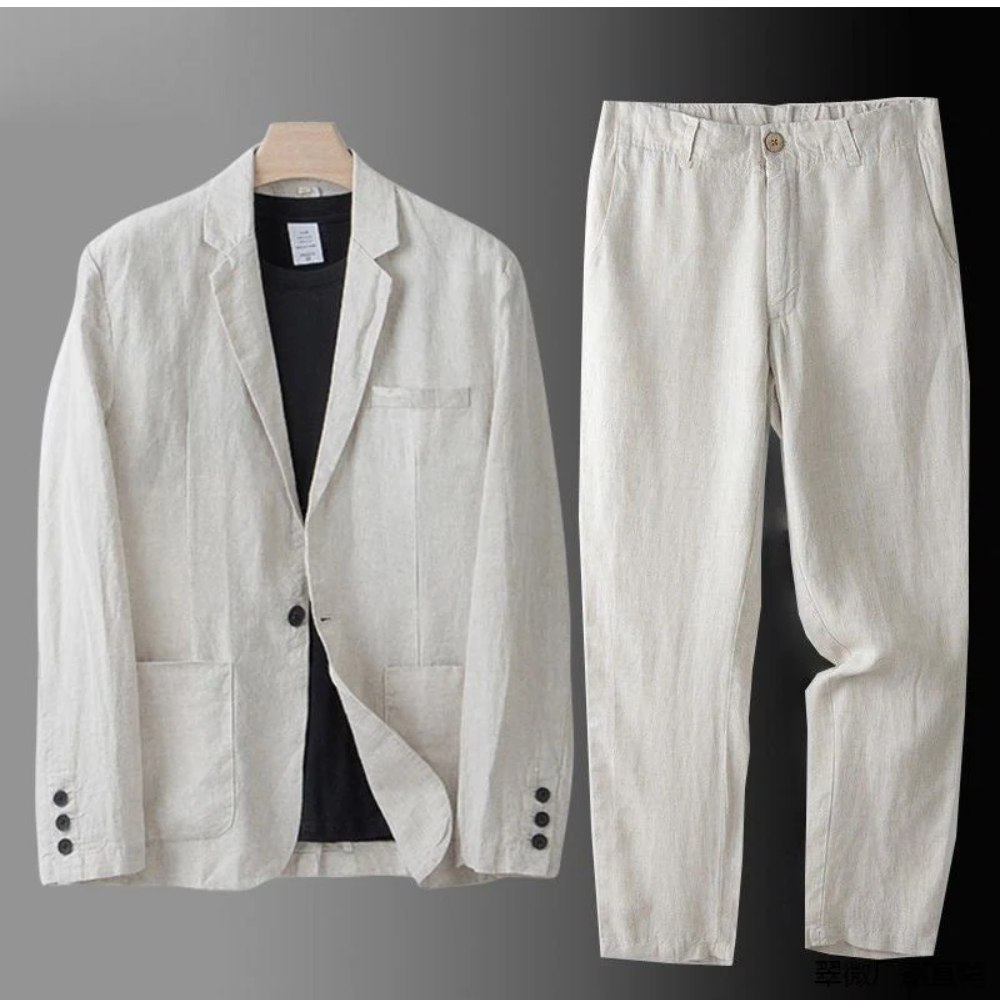 Completo Lino Uomo Stile Elegante
