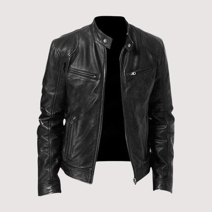 Giacca Uomo in Pelle Collo Alto