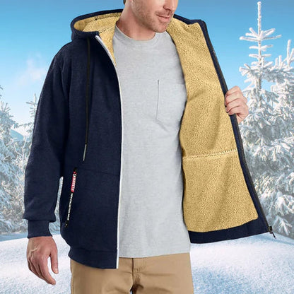 Felpa Uomo con Zip Interno in Pile Morbido