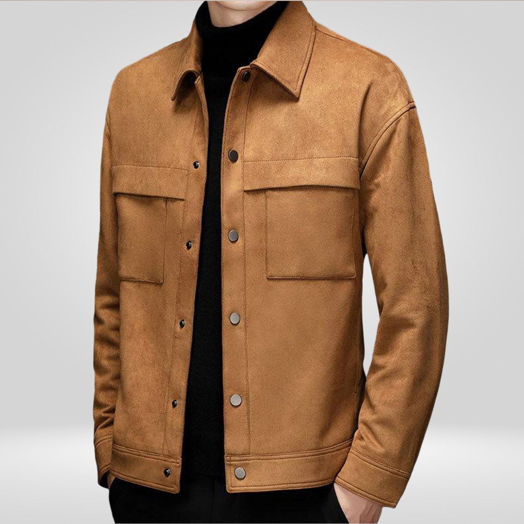 Giacca Utility Uomo Tessuto Tecnico Strutturato Regular Fit
