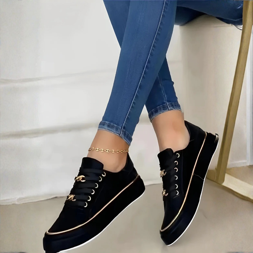 Sneakers Donna Platform con Lacci Scarpe Sportive