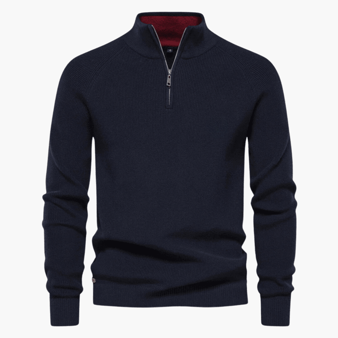 Maglione Uomo in Maglia Morbida con Zip - Brentozzi