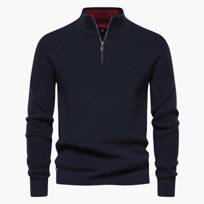 Maglione Uomo in Maglia Morbida con Zip - Brentozzi