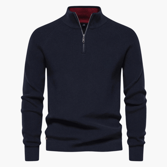 Maglione Uomo in Maglia Morbida con Zip - Brentozzi