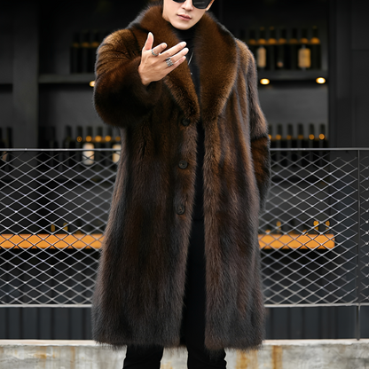 Cappotto Uomo Lungo in Pelliccia Classico