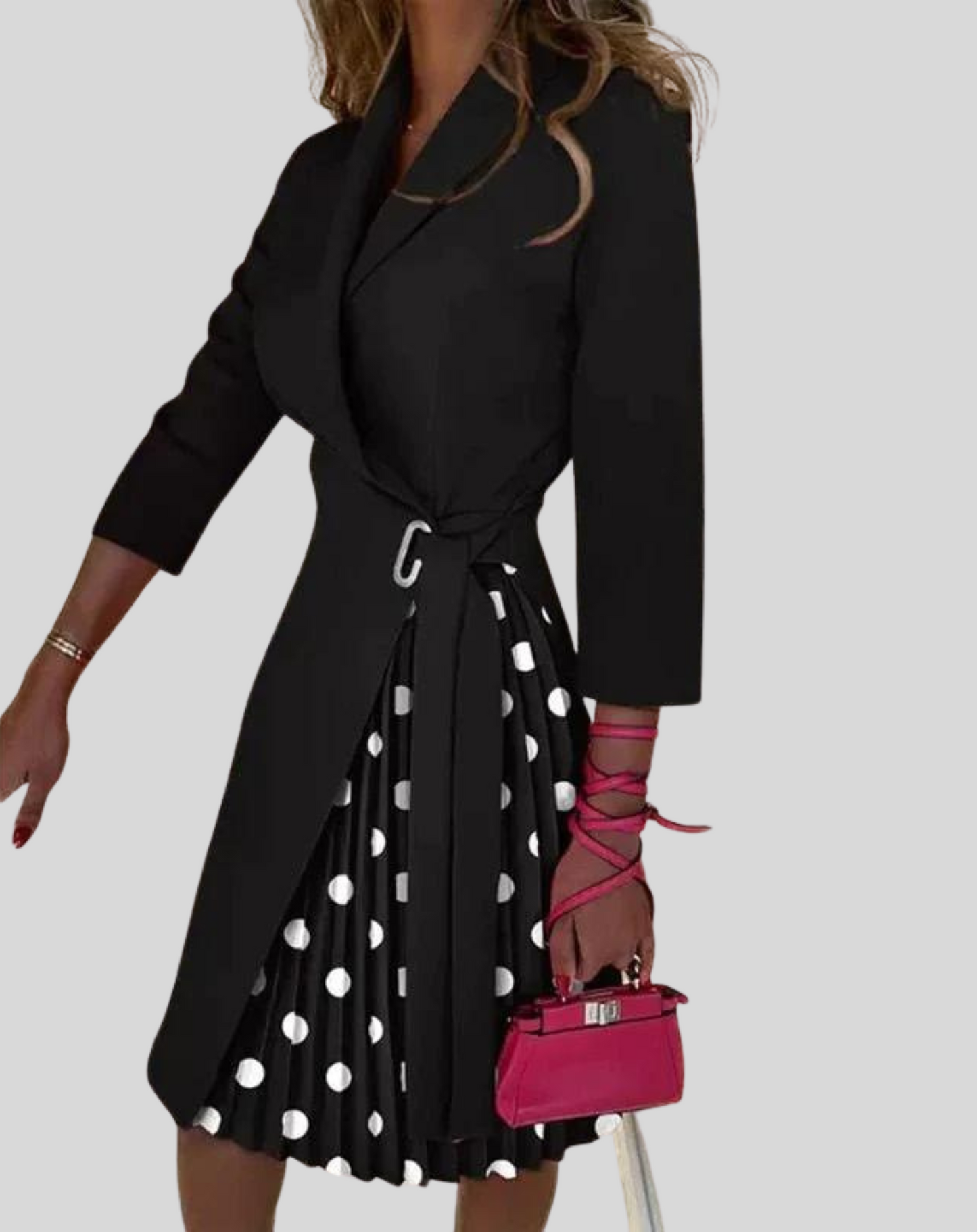 Abito Blazer Donna con Cintura Manica Mezza