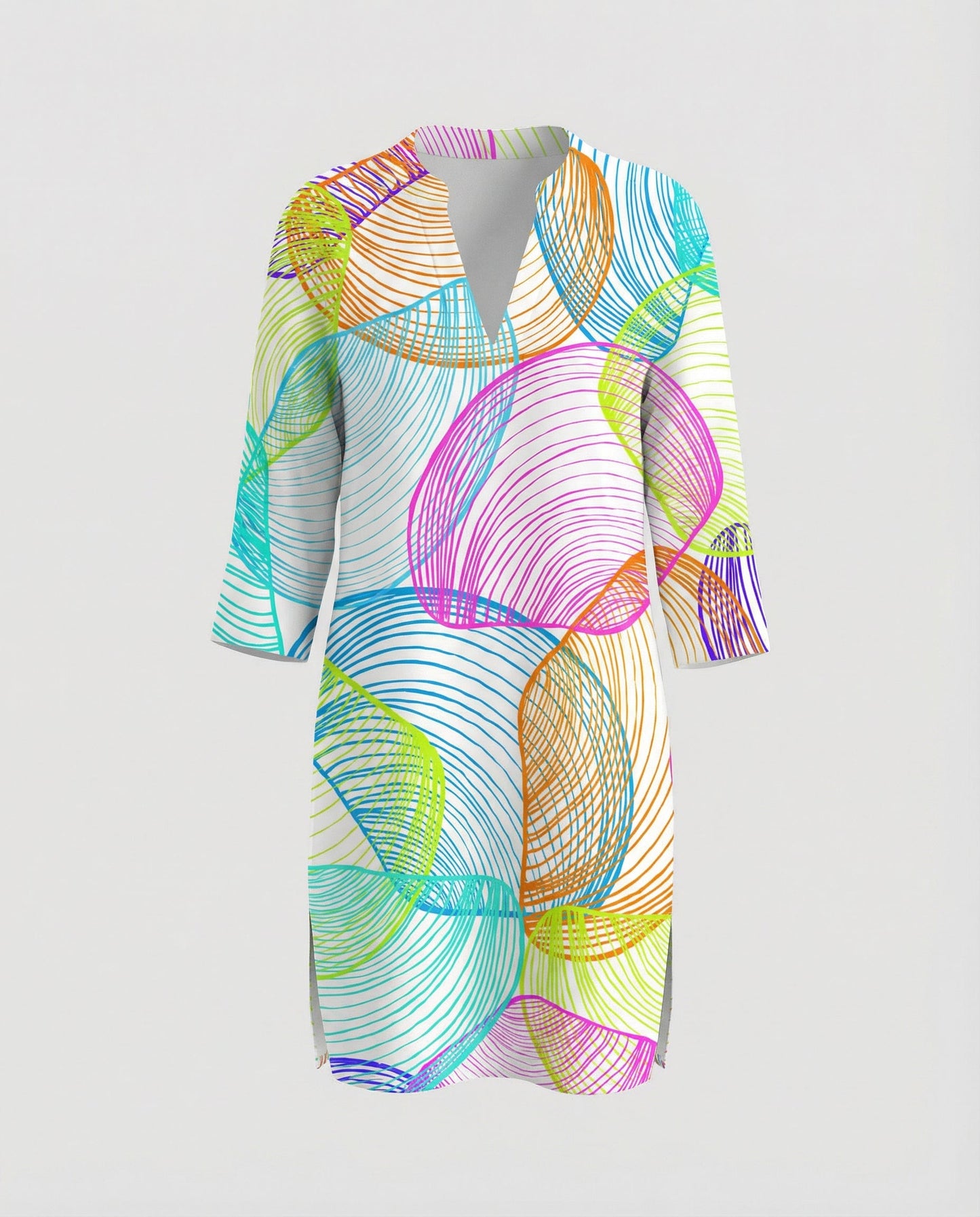 Blusa Spiaggia Donna Manica Lunga Leggera