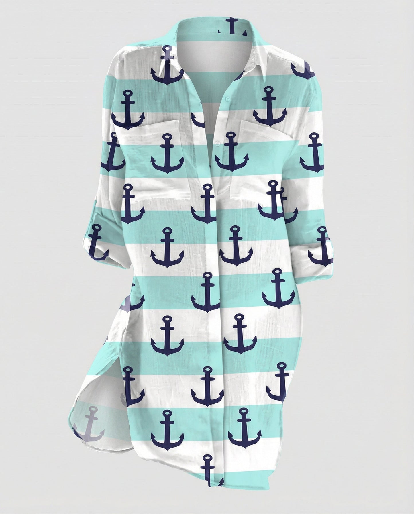 Blusa Spiaggia Donna Manica Lunga Leggera