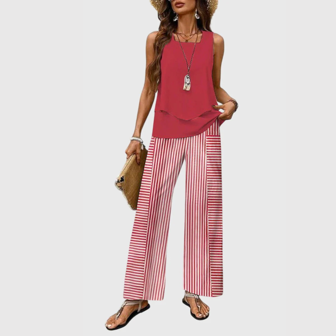 Completo Donna Pantaloni a Gamba Larga Set