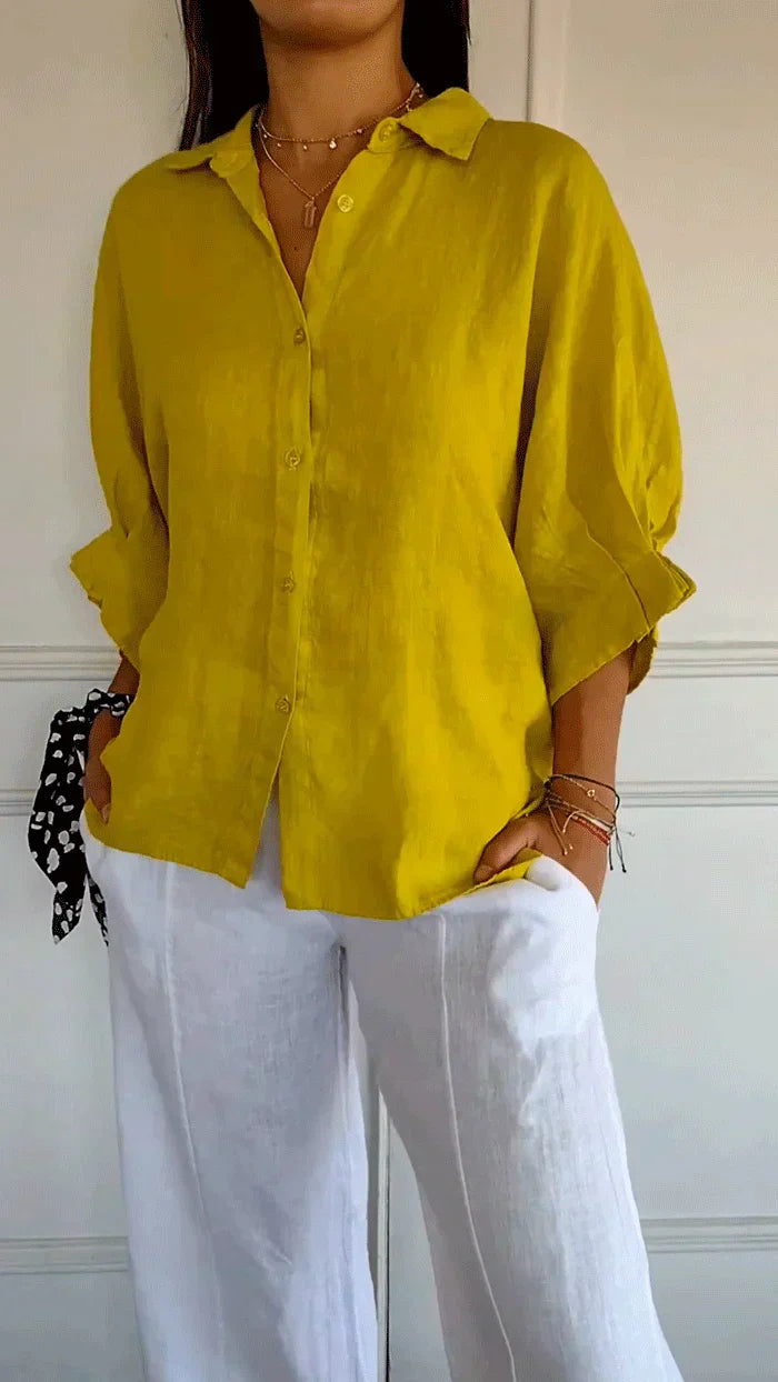 Camicia Donna Elegante con Bottoni Stile Classico