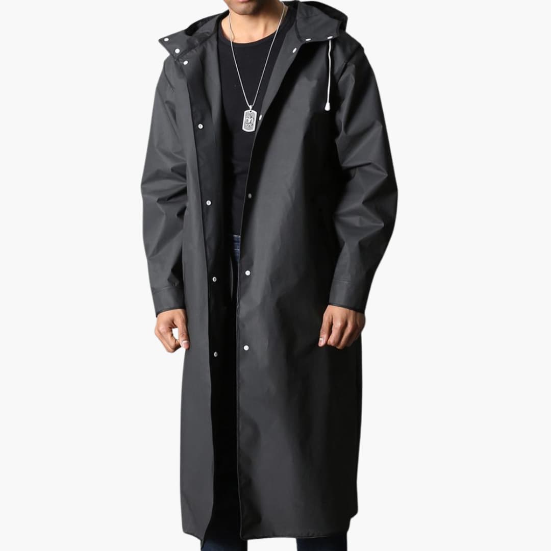 Cappotto Antipioggia Uomo con Cappuccio Lunghezza Lunga - Brentozzi