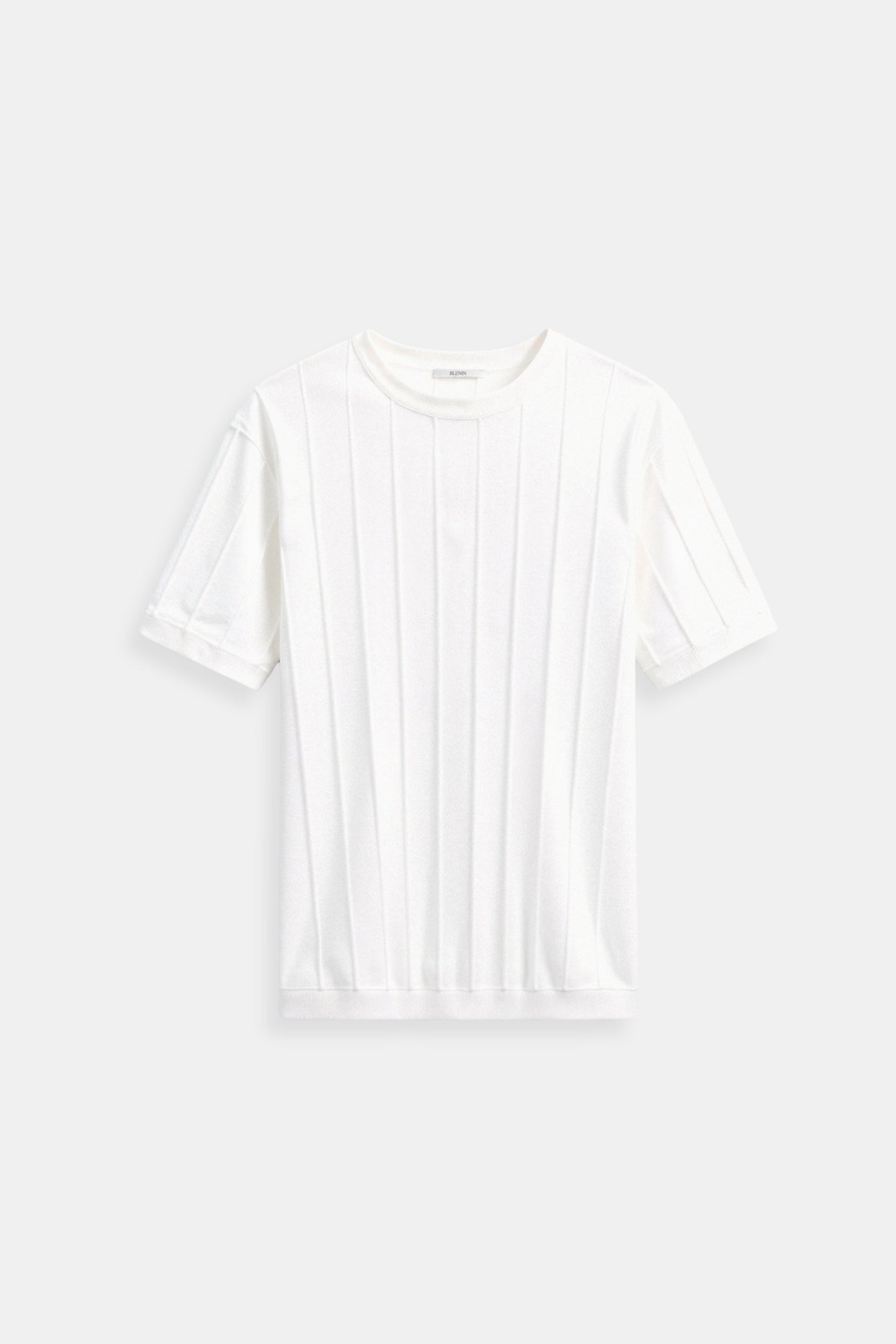 T-shirt Uomo Cotone Heavy Girocollo a Righe - Brentozzi