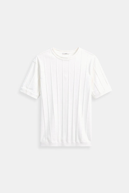 T-shirt Uomo Cotone Heavy Girocollo a Righe - Brentozzi