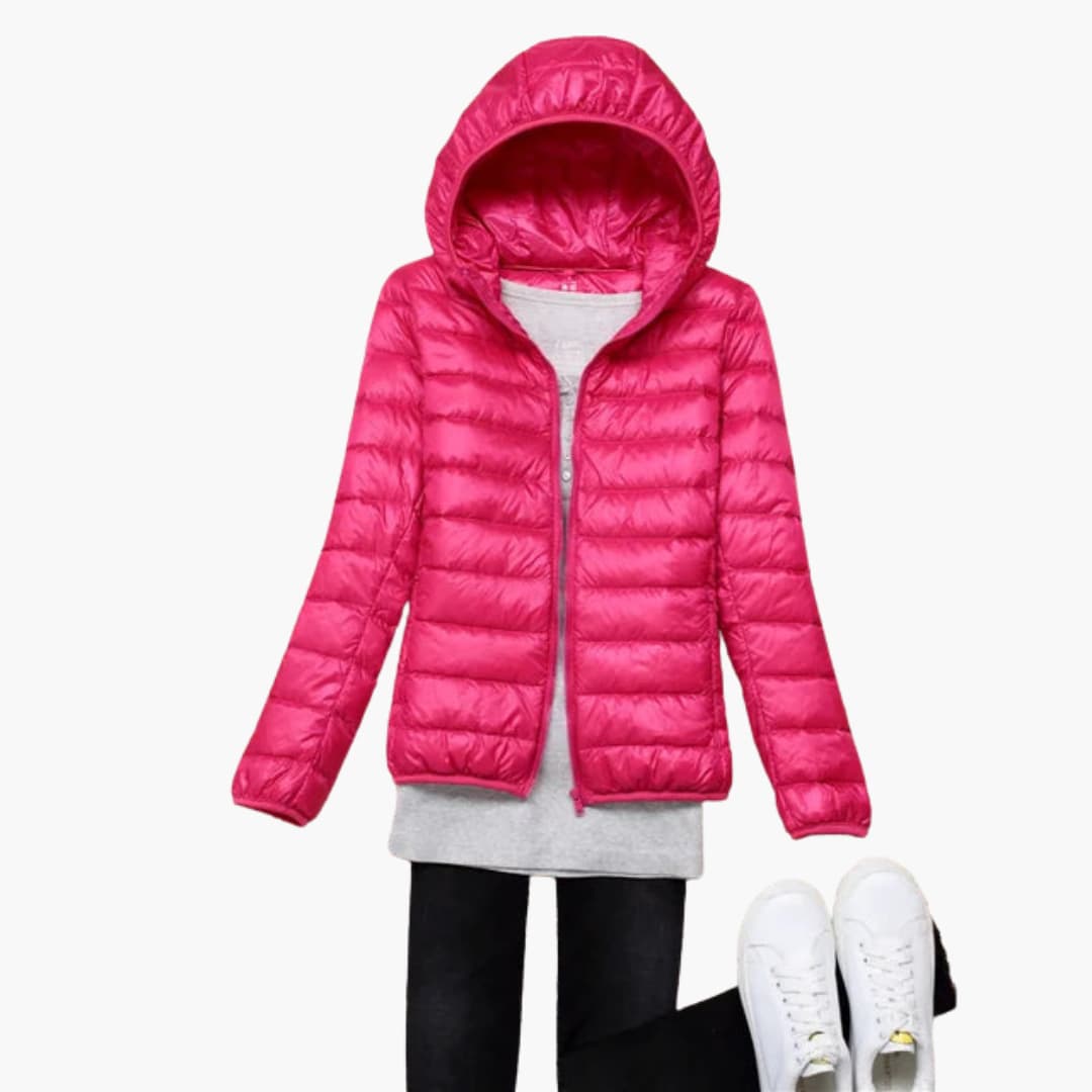 Giacca Donna Ultraleggera Imbottitura Piuma Calda