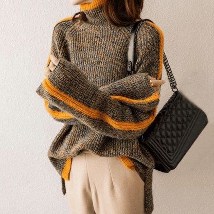 Maglione Donna in Maglia Collo Alto Morbido Confortevole