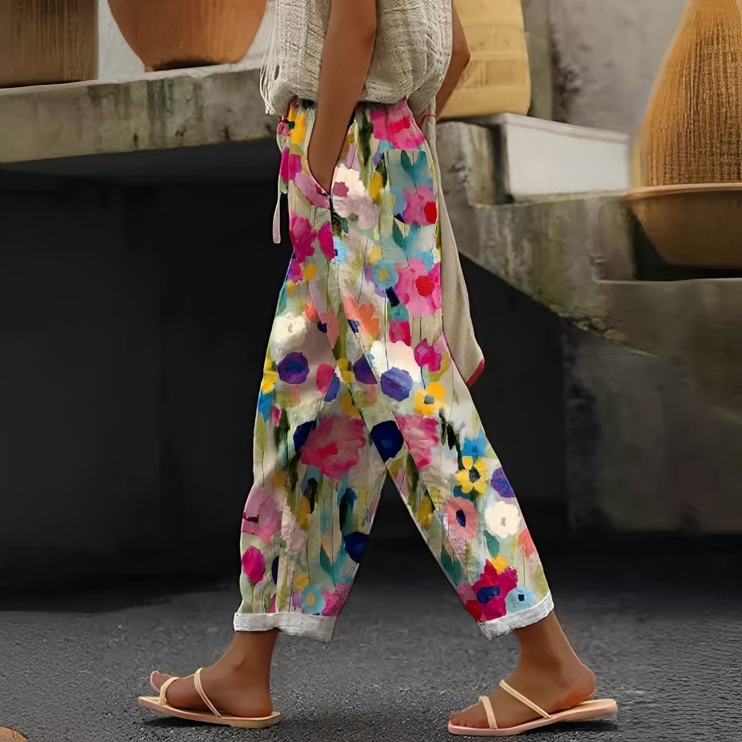 Pantaloni Donna con Tasche Stile Elegante