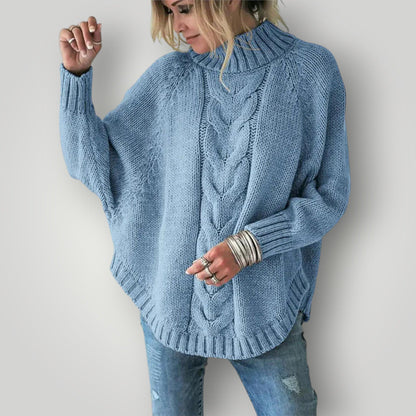 Maglione Donna in Maglia Collo Alto Casual Invernale