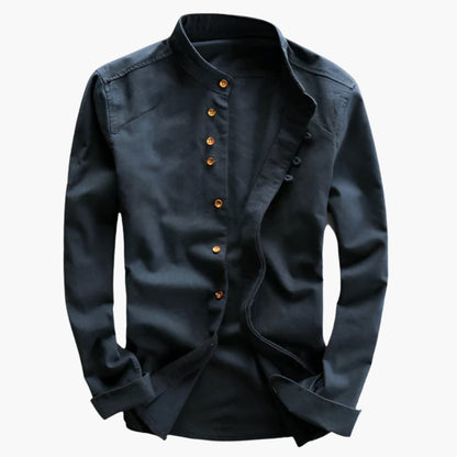 Camicia Uomo Collo Alto Manica Lunga