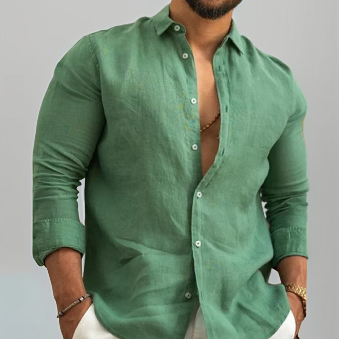 Camicia Uomo Elegante Manica Lunga Slim Fit - Brentozzi