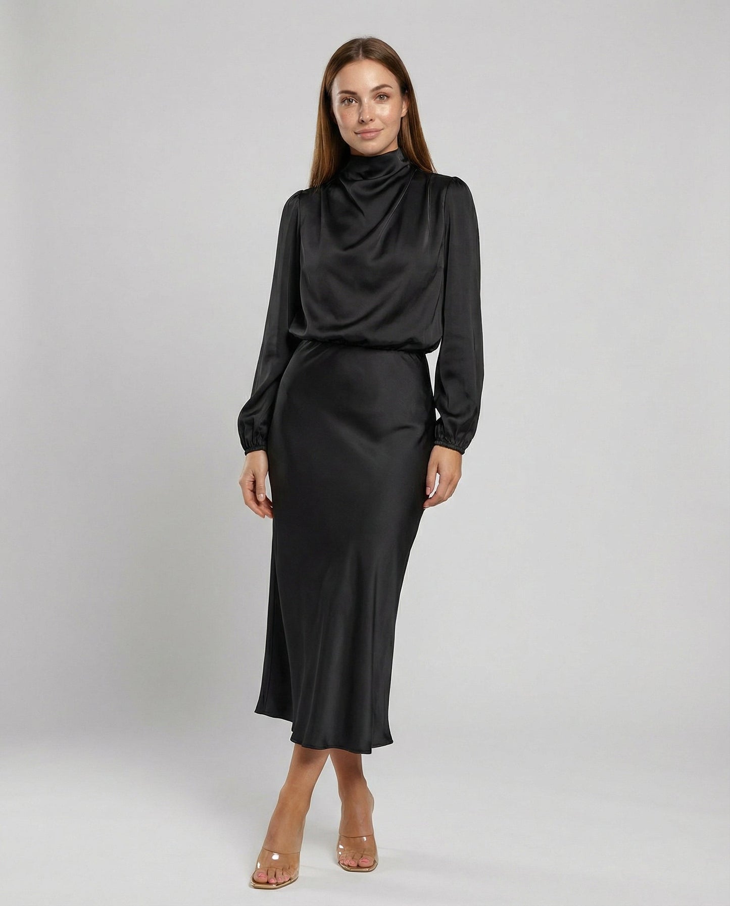 Abito Donna in Raso Stile Elegante - Brentozzi