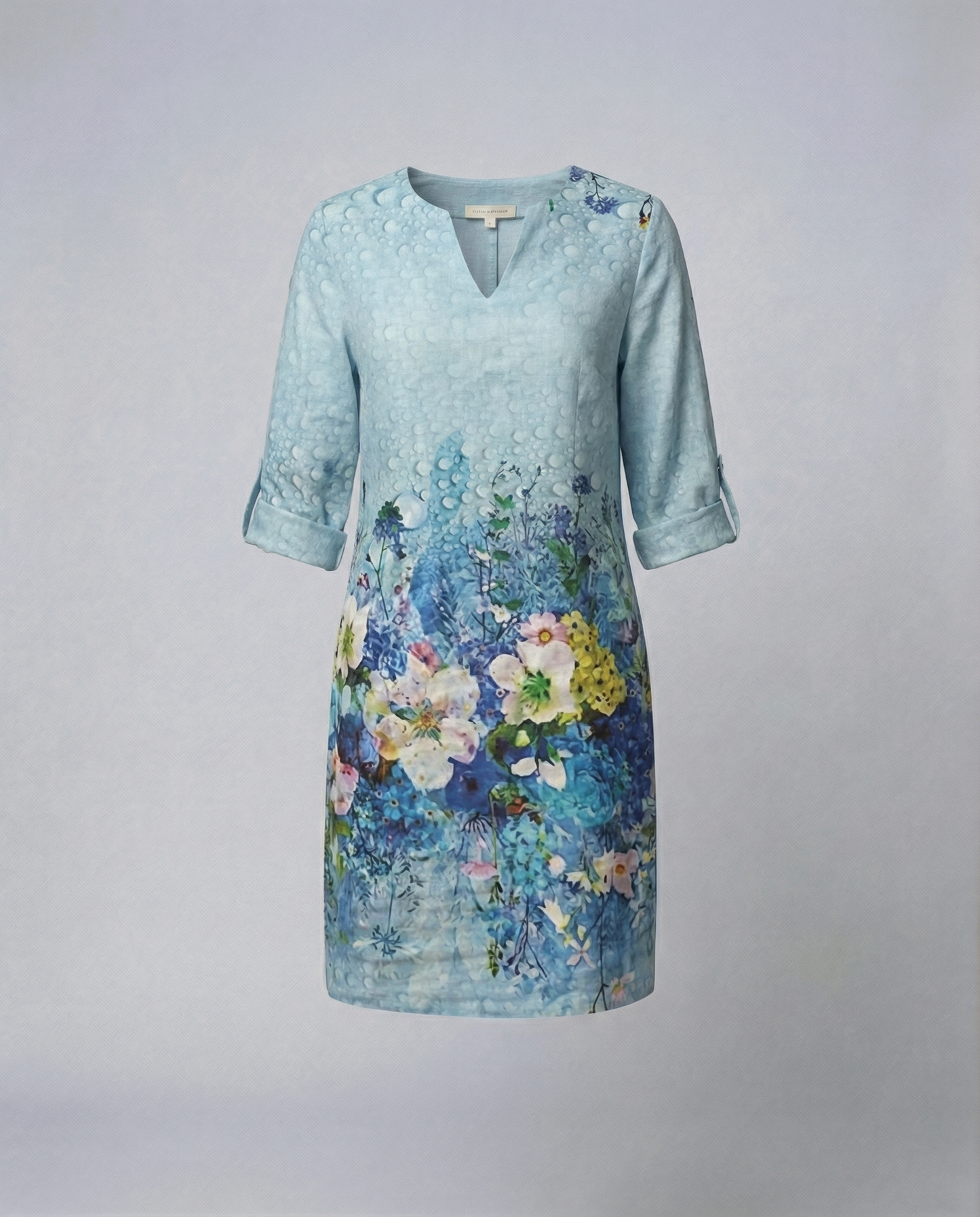 Abito Donna Elegante Floreale Svasato
