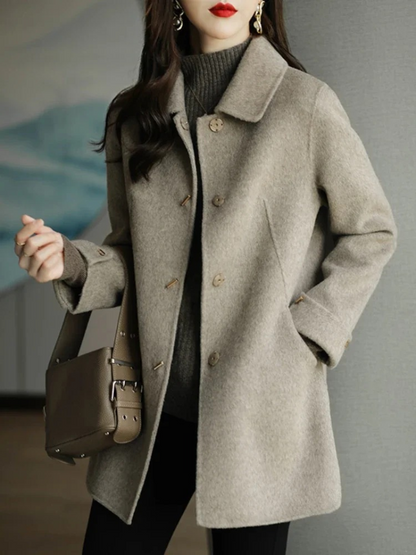 Trenchcoat Classico Donna in Tessuto Leggero Colletto a Punta