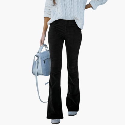 Pantaloni Lunghi Donna Eleganti in Velluto Corduroy - Brentozzi