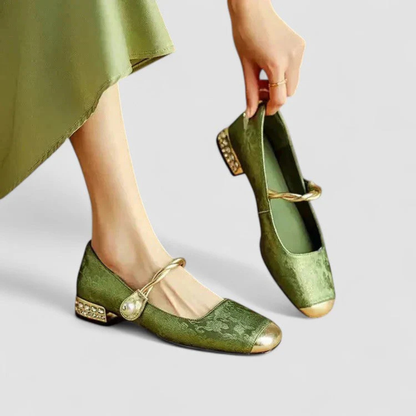 Scarpe Donna con Cinturino Tacco Basso - Brentozzi