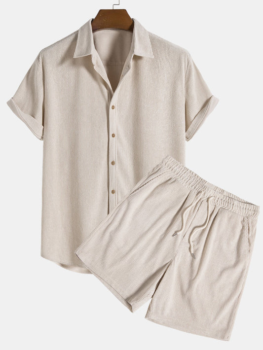 Completo Uomo Estate Camicia e Pantaloncini Leggeri - Brentozzi