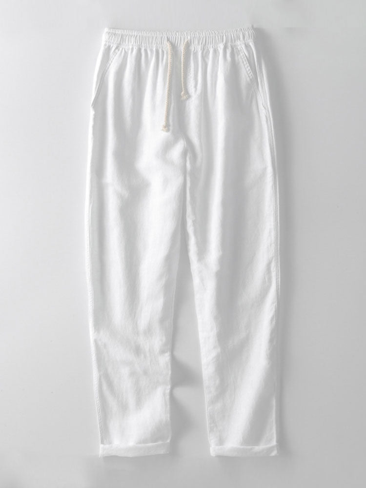 Completo Uomo Camicia Colletto alla Coreana e Pantaloni Vita Dritta