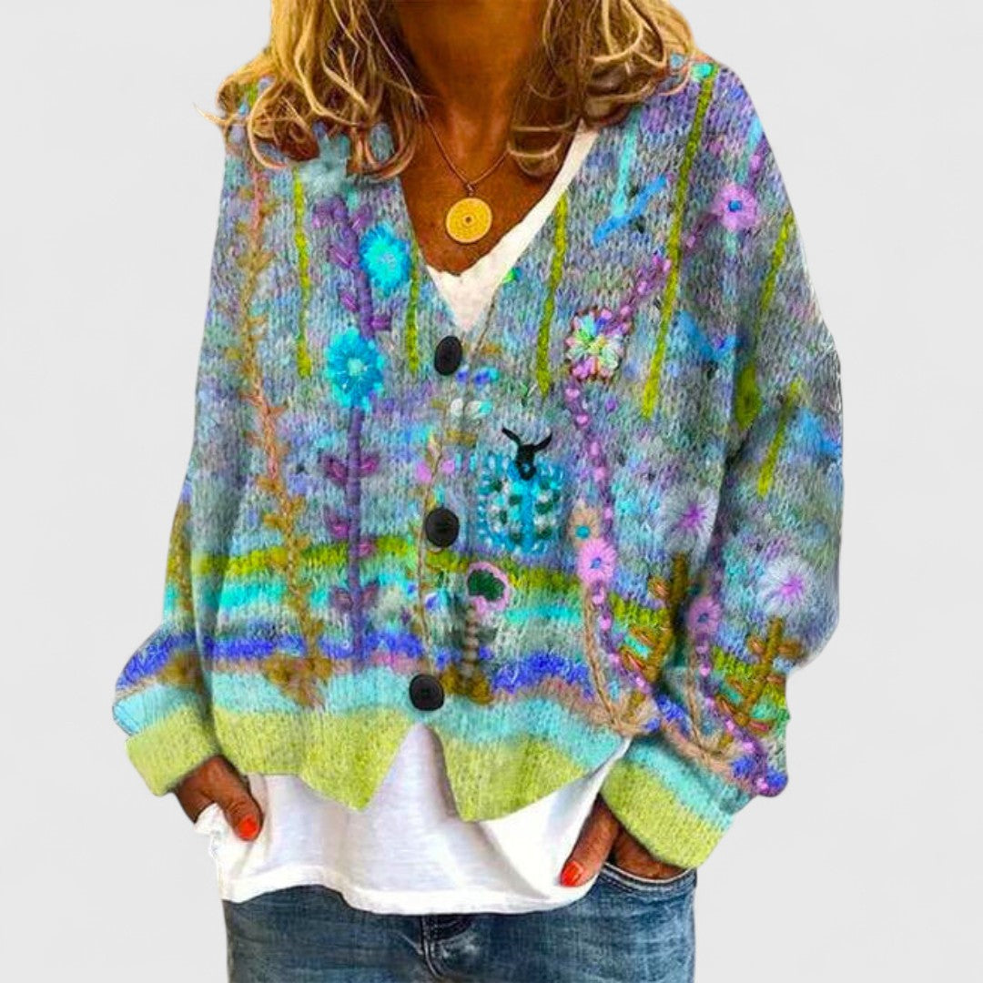 Cardigan Donna Caldo Morbido Elegante