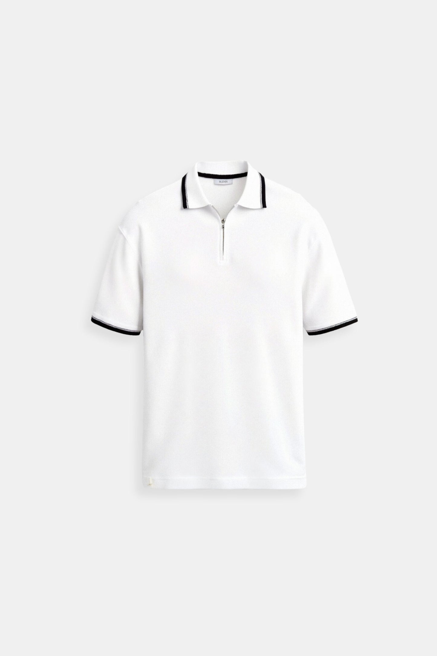 Polo Uomo Classica con Zip e Dettagli a Contrasto - Brentozzi