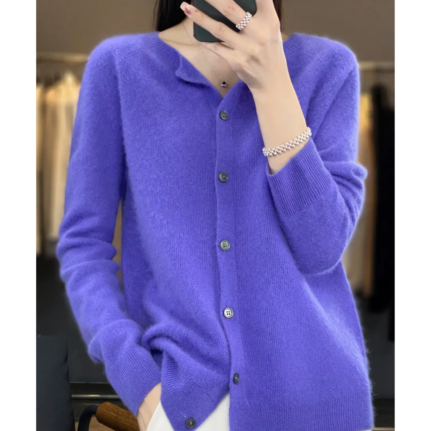 Cardigan Donna Caldo Vestibilità Comoda