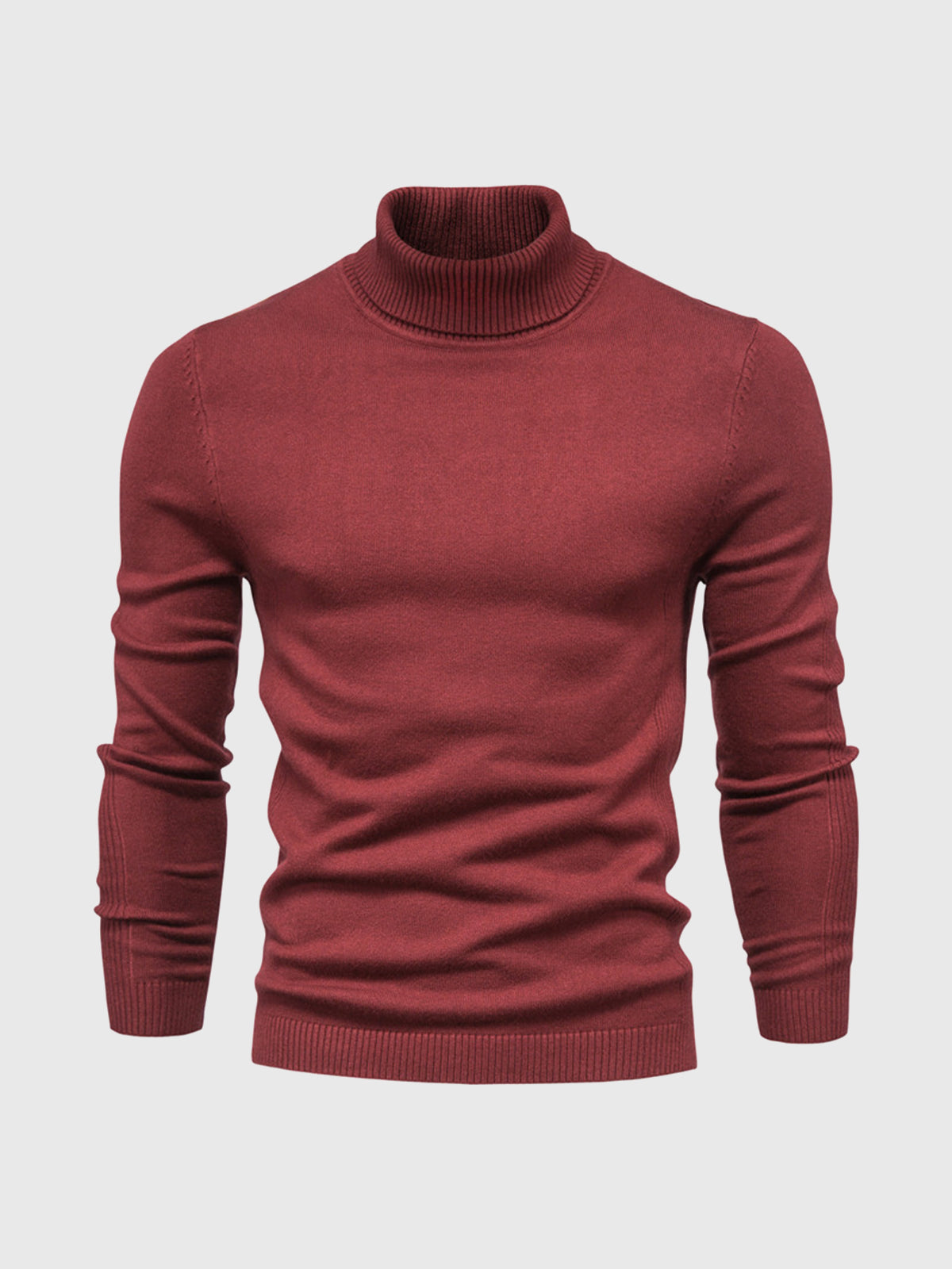Maglione Uomo Collo Alto Morbido Vestibilità Regolare