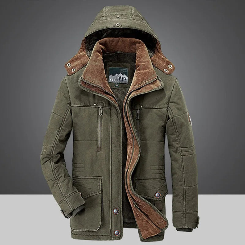 Giacca Invernale Uomo con Cappuccio Lunga