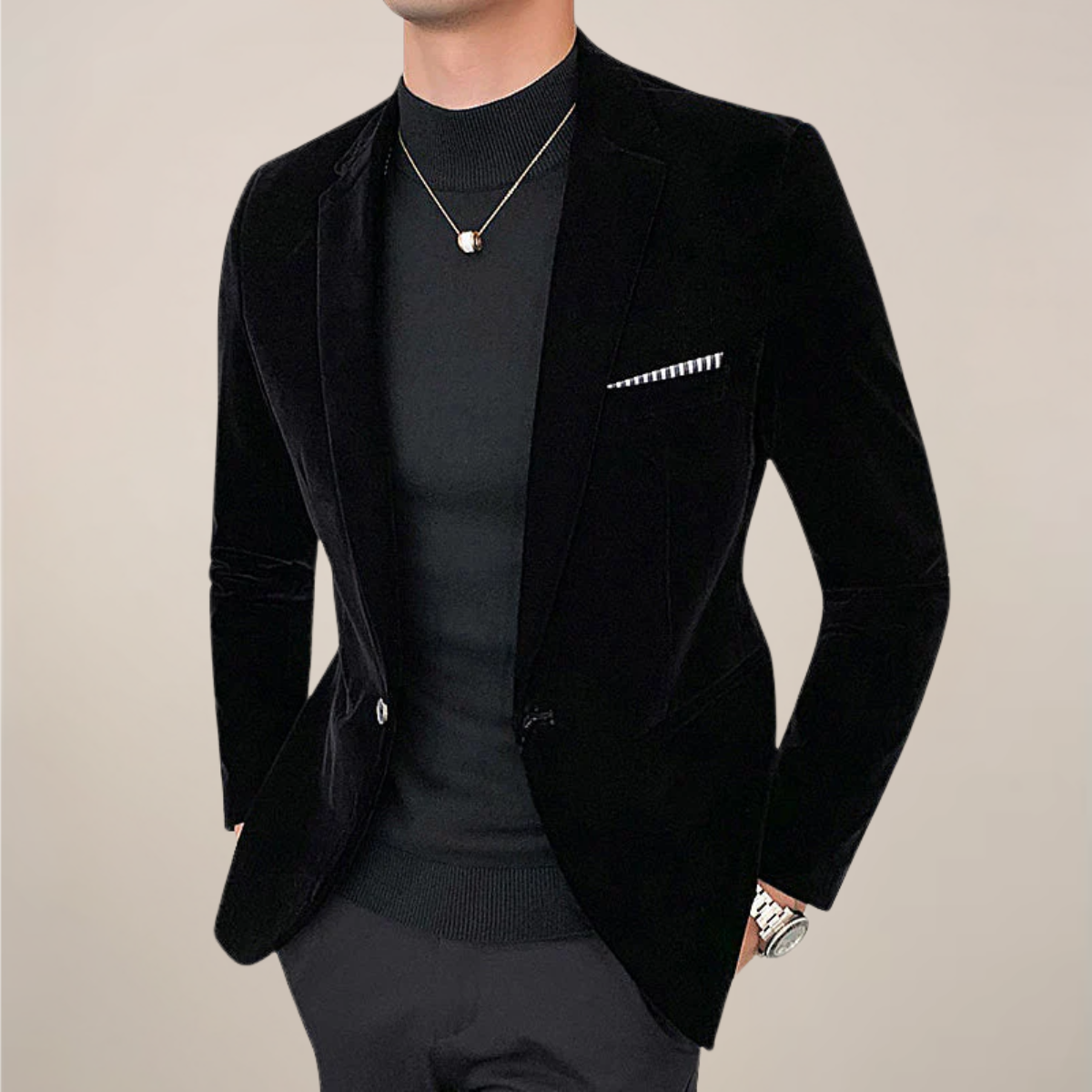 Blazer Uomo Formale Slim Fit Monopetto Rever - Brentozzi