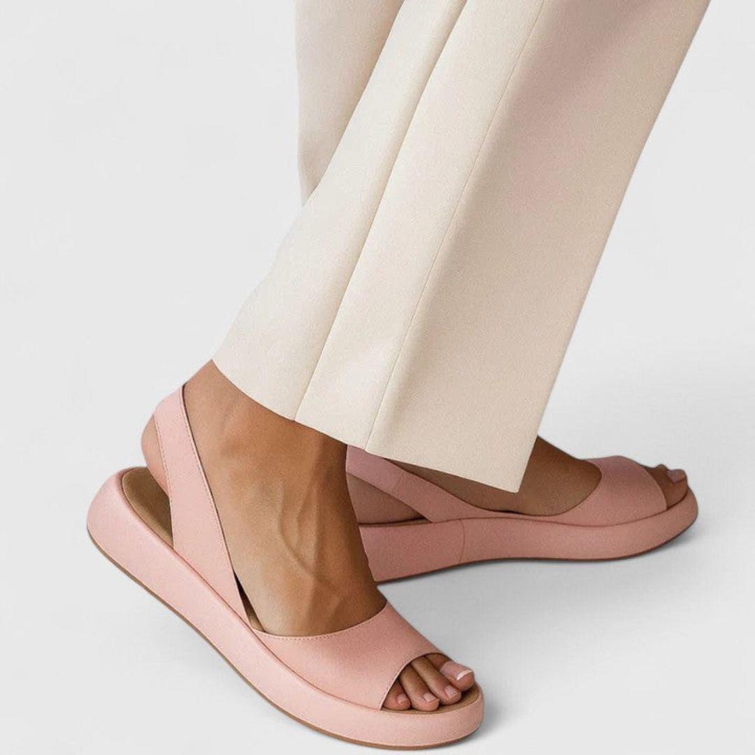 Sandali Donna Platform Slingback Punta Aperta