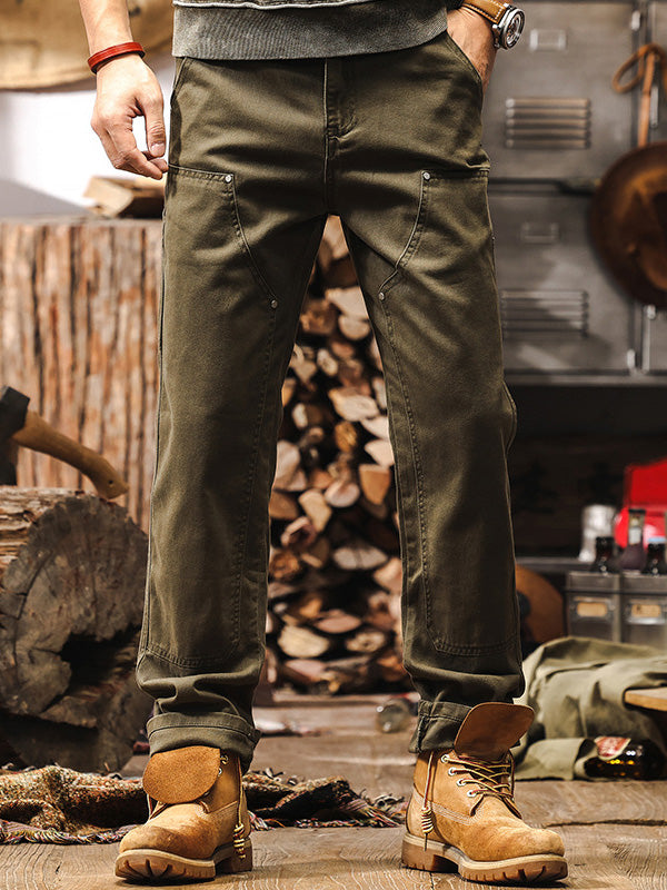 Pantaloni Cargo Uomo Tessuto Tecnico Taglio Dritto - Brentozzi