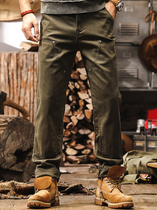 Pantaloni Cargo Uomo Tessuto Tecnico Taglio Dritto - Brentozzi
