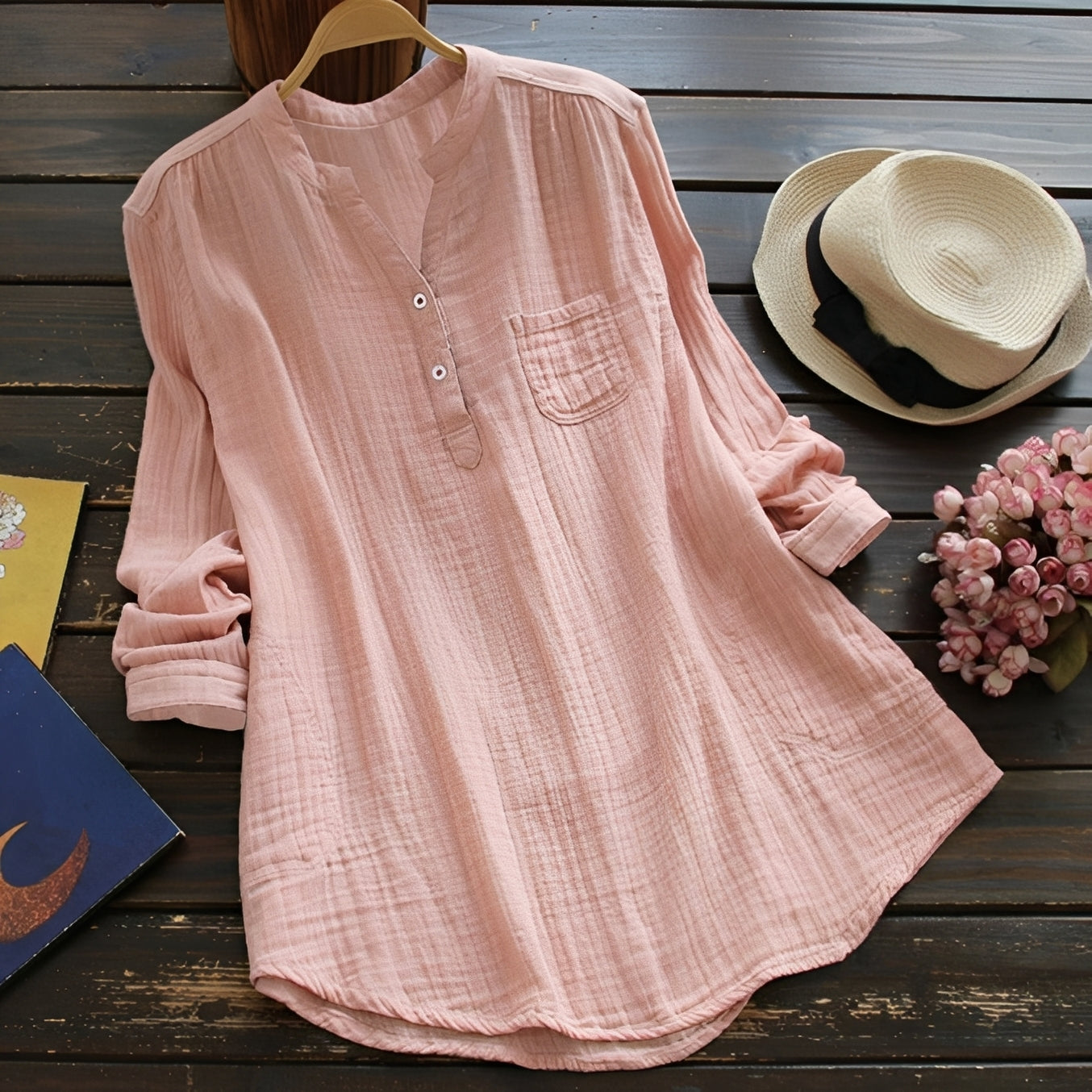 Blusa Donna Casual Comoda Manica Lunga