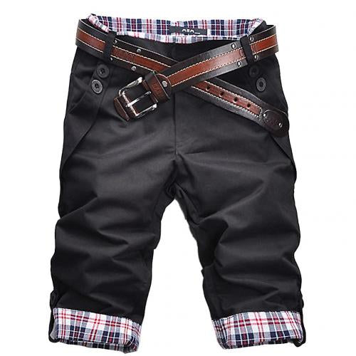 Shorts Donna con Cintura Tessuto a Quadri Vestibilità Regolare