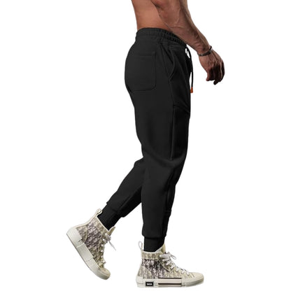 Pantaloni Jogging Uomo Fleece Leggero Cargo Taglio Tapered