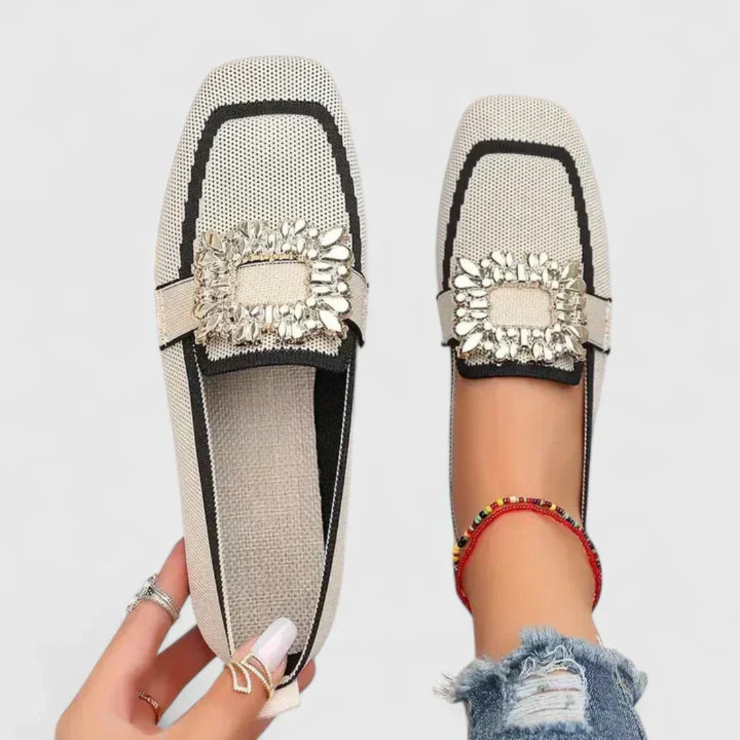 Mocassini Donna Slip-On con Fibbia Cristallo - Brentozzi