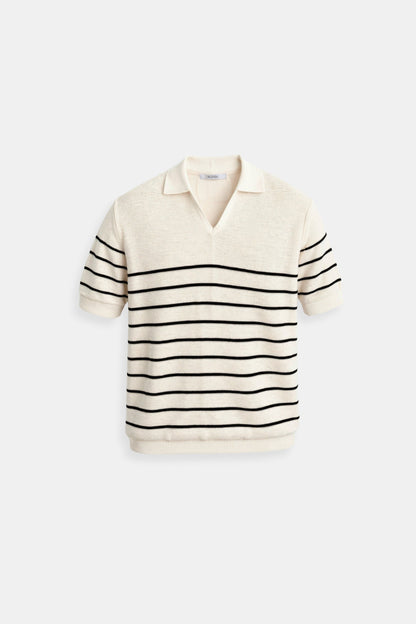 Polo Uomo a Righe Manica Corta Classico Versatile