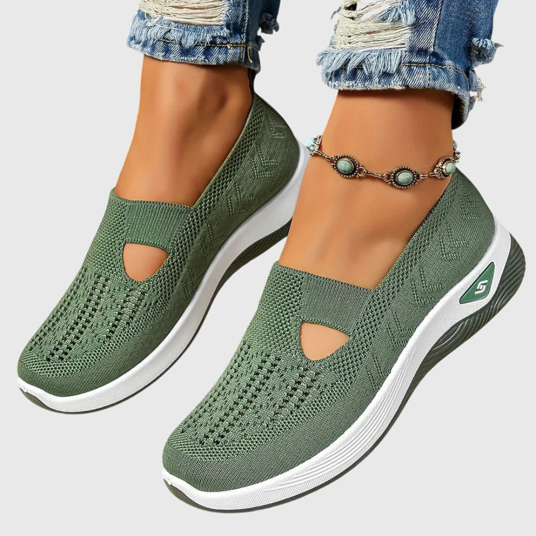 Sneakers Donna Slip-On in Maglia Traspirante