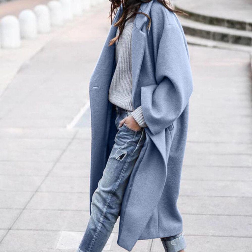 Cappotto Donna Oversize Rever Lungo Autunno Inverno - Brentozzi