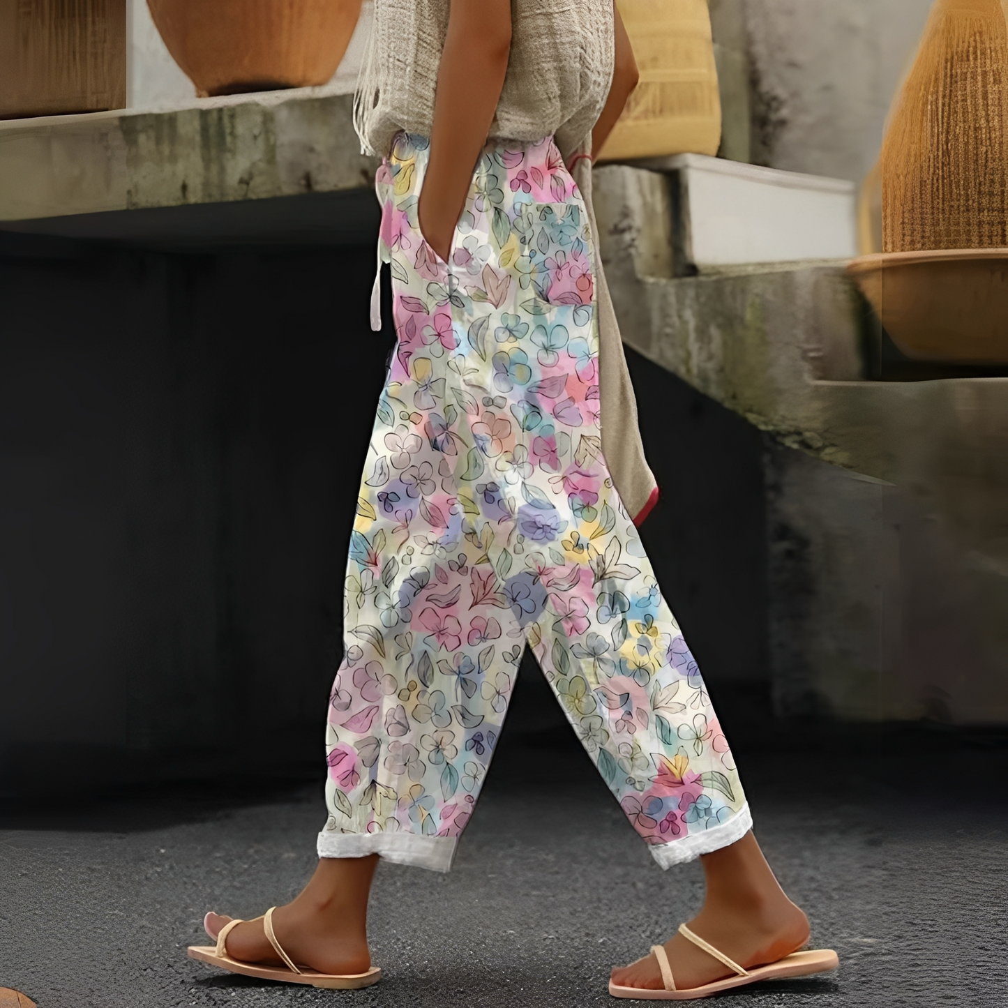 Pantaloni Donna con Tasche Stile Elegante