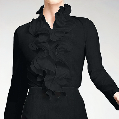 Blusa Donna con Volants Svasata
